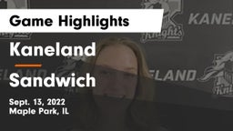Kaneland  vs Sandwich  Game Highlights - Sept. 13, 2022