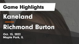 Kaneland  vs Richmond Burton Game Highlights - Oct. 15, 2022