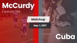 Matchup: McCurdy vs. Cuba 2017