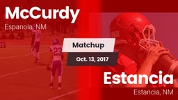 Matchup: McCurdy vs. Estancia  2017