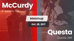 Matchup: McCurdy vs. Questa  2017