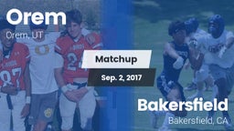 Matchup: Orem vs. Bakersfield  2017