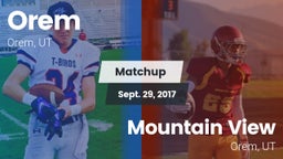 Matchup: Orem vs. Mountain View  2017