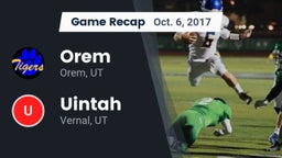 Recap: Orem  vs. Uintah  2017