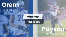 Matchup: Orem vs. Payson  2017