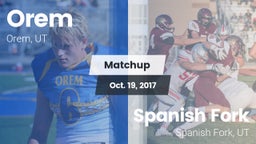 Matchup: Orem vs. Spanish Fork  2017