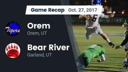 Recap: Orem  vs. Bear River  2017