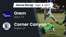 Recap: Orem  vs. Corner Canyon  2017