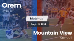 Matchup: Orem vs. Mountain View  2018