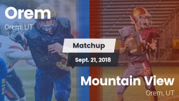 Matchup: Orem vs. Mountain View  2018