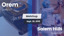 Matchup: Orem vs. Salem Hills  2018