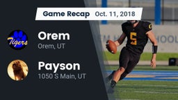 Recap: Orem  vs. Payson  2018