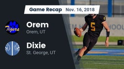 Recap: Orem  vs. Dixie  2018