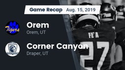 Recap: Orem  vs. Corner Canyon  2019