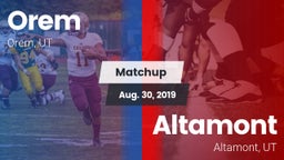 Matchup: Orem vs. Altamont  2019