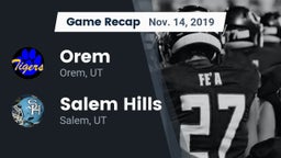 Recap: Orem  vs. Salem Hills  2019