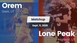 Matchup: Orem vs. Lone Peak  2020