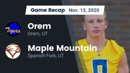 Recap: Orem  vs. Maple Mountain  2020