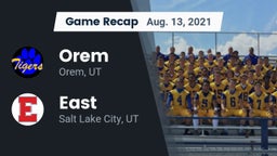 Recap: Orem  vs. East  2021