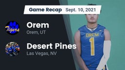 Recap: Orem  vs. Desert Pines  2021