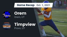 Recap: Orem  vs. Timpview  2021