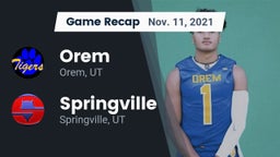 Recap: Orem  vs. Springville  2021