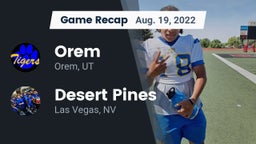 Recap: Orem  vs. Desert Pines  2022