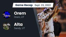 Recap: Orem  vs. Alta  2022