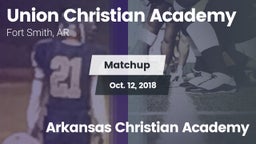 Matchup: Union Christian Acad vs. Arkansas Christian Academy 2018