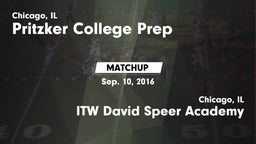 Matchup: Pritzker College Pre vs. ITW David Speer Academy 2016