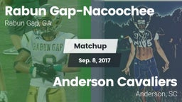 Matchup: Rabun Gap-Nacoochee vs. Anderson Cavaliers  2017
