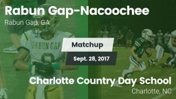 Matchup: Rabun Gap-Nacoochee vs. Charlotte Country Day School 2017