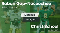 Matchup: Rabun Gap-Nacoochee vs. Christ School 2017