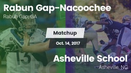 Matchup: Rabun Gap-Nacoochee vs. Asheville School 2017