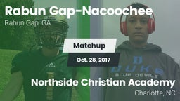 Matchup: Rabun Gap-Nacoochee vs. Northside Christian Academy  2017