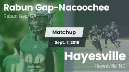 Matchup: Rabun Gap-Nacoochee vs. Hayesville 2018