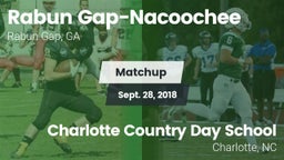 Matchup: Rabun Gap-Nacoochee vs. Charlotte Country Day School 2018