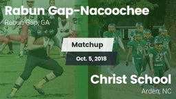 Matchup: Rabun Gap-Nacoochee vs. Christ School 2018