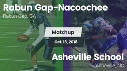 Matchup: Rabun Gap-Nacoochee vs. Asheville School 2018