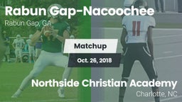 Matchup: Rabun Gap-Nacoochee vs. Northside Christian Academy  2018
