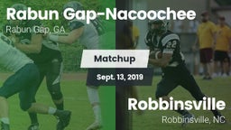Matchup: Rabun Gap-Nacoochee vs. Robbinsville  2019
