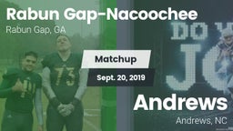 Matchup: Rabun Gap-Nacoochee vs. Andrews  2019