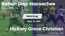 Matchup: Rabun Gap-Nacoochee vs. Hickory Grove Christian  2019