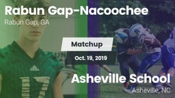 Matchup: Rabun Gap-Nacoochee vs. Asheville School 2019