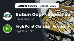 Recap: Rabun Gap-Nacoochee  vs. High Point Christian Academy  2020