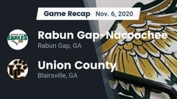 Recap: Rabun Gap-Nacoochee  vs. Union County  2020