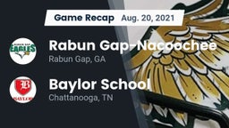 Recap: Rabun Gap-Nacoochee  vs. Baylor School 2021