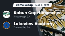 Recap: Rabun Gap-Nacoochee  vs. Lakeview Academy  2021