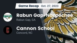 Recap: Rabun Gap-Nacoochee  vs. Cannon School 2023