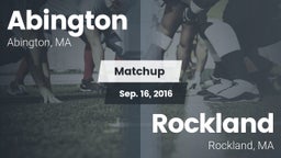 Matchup: Abington vs. Rockland   2016